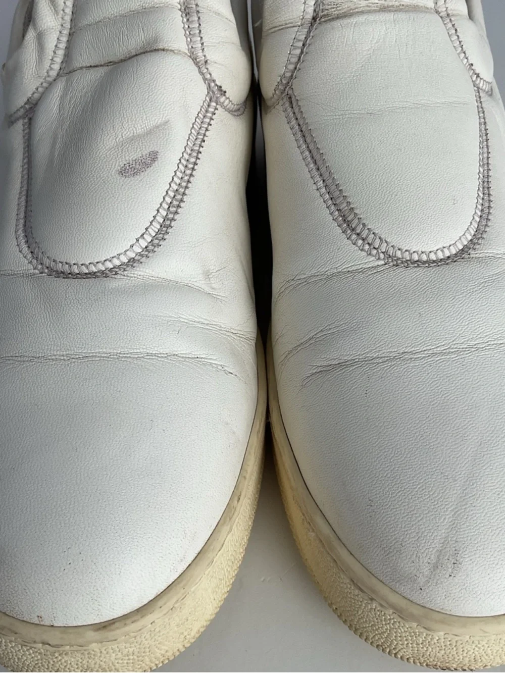 Celine Phoebe Philo Era White Leather Slip-On Platform Sneakers Shoes EU 38 - Picture 4 of 16